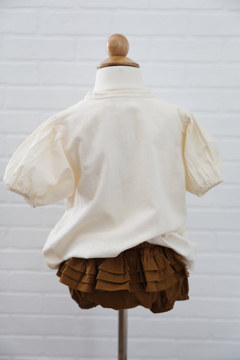 Quinn Blouse - Cream - IMPERFECT